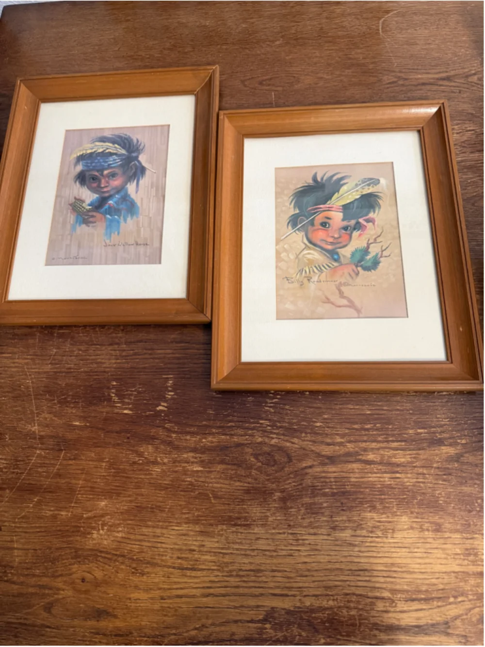 Vintage Monte Monteague Native American Child Prints Joey Yellow Horse Billy Roa